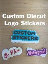 Custom Die Cut Logo Stickers Waterproof Vinyl Decals Business Product Labels