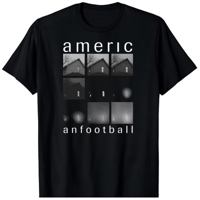 American Football Midwest Emo Band BLACK T-Shirt S3