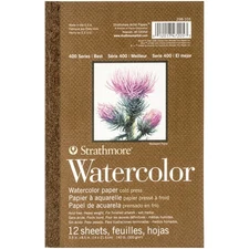 Strathmore Watercolor Paper Pad 5.5"X8.5"-12 Sheets - 298103