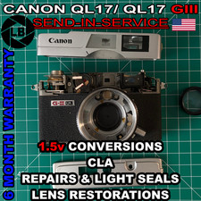 Canon Canonet QL17 Giii CLA Send-In Service, 1.5v Conv, Repairs, Lens Cleaning