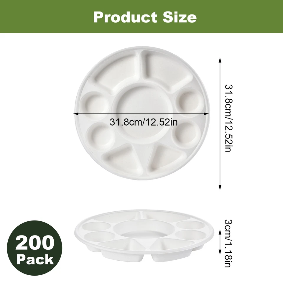 Paquete de 200 cuencos de plástico desechables transparentes de alta resistencia reutilizables Foto 3 de 4