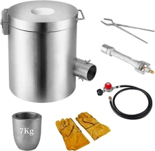7kg/15lbs Propane Melting Furnace Kit - Stainless Steel - 158,000 BTU - New
