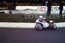 2 x 35mm PHOTO SLIDES RON HASLAM YAMAHA 1976 MOTORCYCLE RACING - Mallory Park