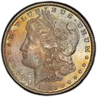 PCGS MS65 1896 Morgan Dollar Green Blue Rainbow Toned Toning Philadelphia