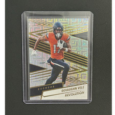 2025 Panini Revolution Devaughn Vele Broncos Orange Levels #47 /10 Football