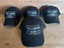 Tullamore Dew Irish Whiskey Snapback Hat Baseball Cap Black Estd 1829 Lot Of 4