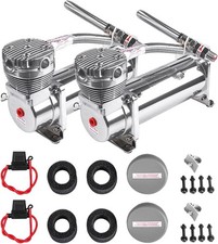 2pcs Maxpower 200 Psi Air Suspension Compressor Dc 12v X480c Outlet 14 Npt