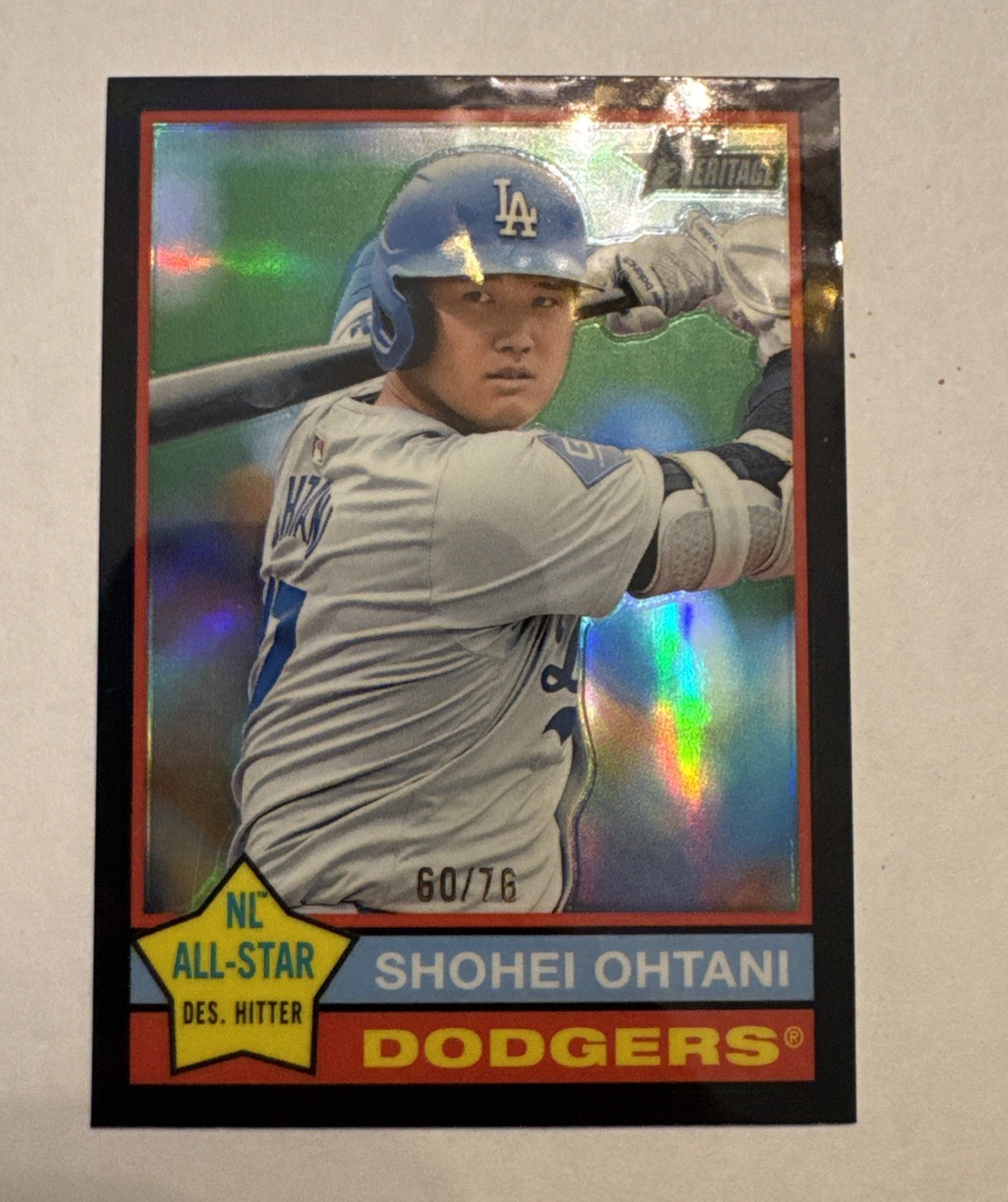 2025 TOPPS Heritage Chrome Black Border Shohei Ohtani 60/76 Dodgers 💥🔥 Low #