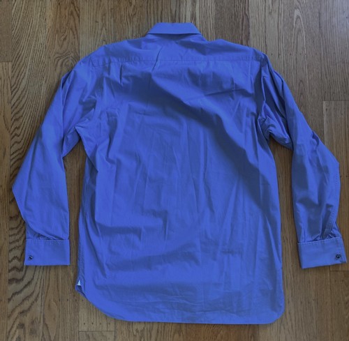 Turnbull & Asser Shirt Mens 16.5 Blue French Cuff Luxury Made In England London - Picture 23 of 24