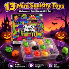 Needoh Funky Frights Halloween Advent Calendar 13 Day Squishy Fidget Toys