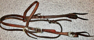 Ranch Cow Trail Horse-Western  Browband Headstall-JWP Buckles-n-Conchos Accents