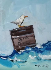 Impressionist Seascape Art PRINT by Artist Jose Trujillo Environmental Decor 20"