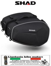 SHAD E48 COPPIA VALIGIE BORSE LATERALI SEMIRIGIDE MOTO ESPANDIBILI 46 /58 litri