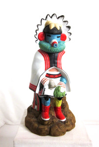 Vtg. TE-LA-VAI The Morning Kachina Ceramic Bank  Made for The Arizona Bank 1986