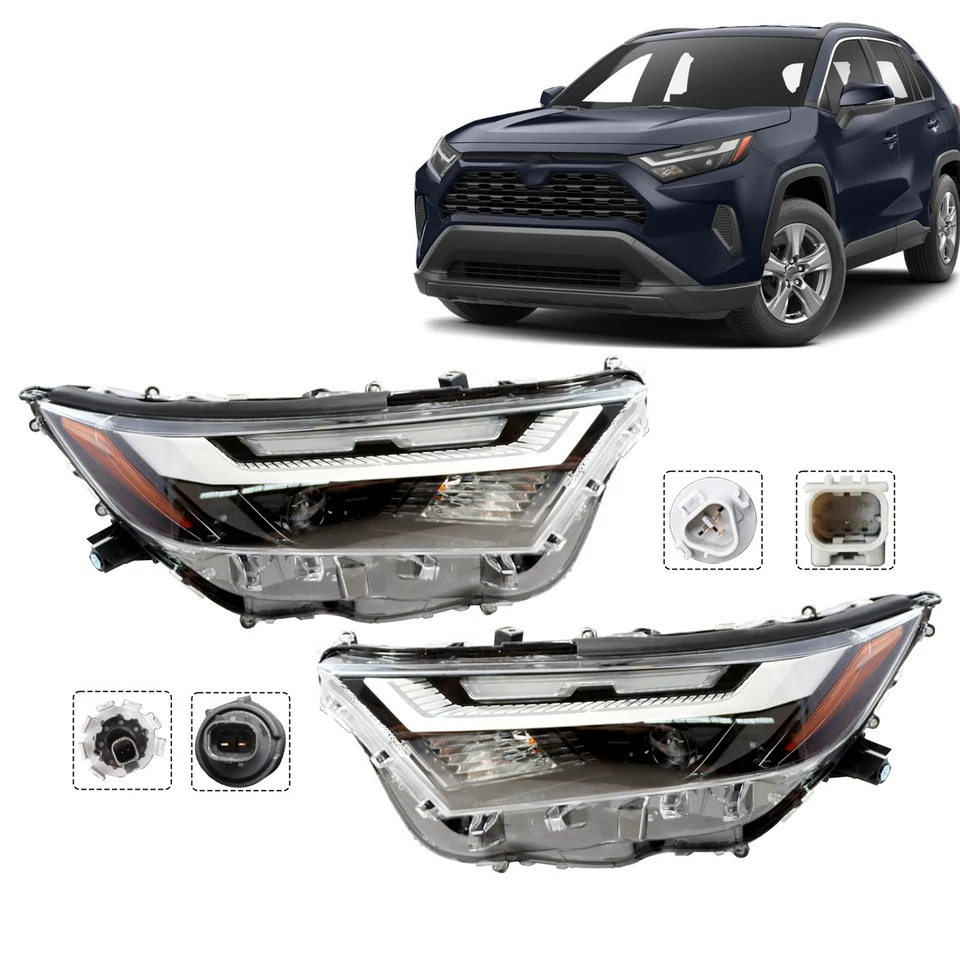 Conjunto de faros LED izquierda derecha para Toyota RAV4 2022 2023 2024 Foto 3 de 4