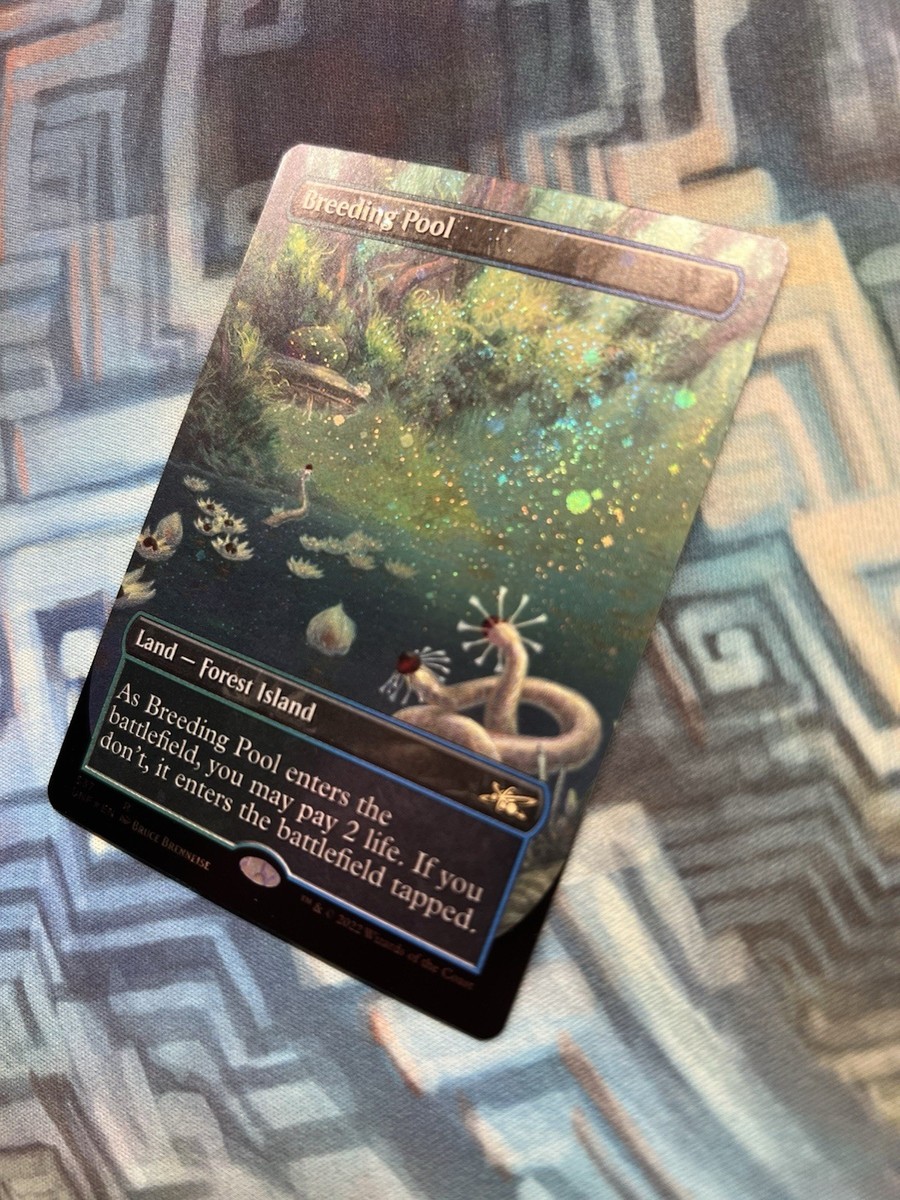 MTG Foil 繁殖池 Breeding Pool ギャラクシー 英語 ギャラクシーFOIL)(フルアート)繁殖池/Breeding Pool《英語》【UNF】