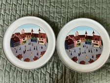 2 Villeroy & Boch Design Naif Vitro  Ceramic Chop/Cake Plate Luxembourg