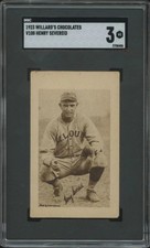 1923 WILLARD'S CHOCOLATES HANK SEVEREID VG V100 SGC 3 BASEBALL ST. LOUIS BROWNS