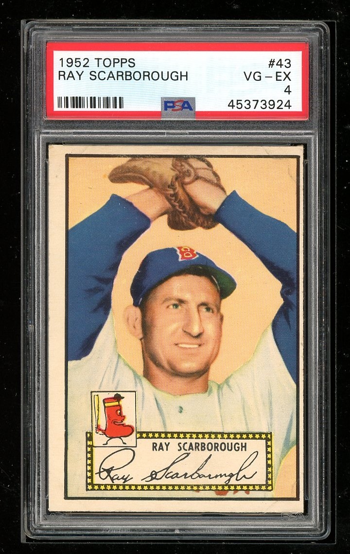 1952 Topps #43 Ray Scarborough PSA 4