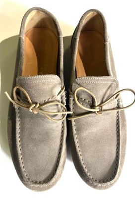Geox Mens Suede Moccasins Slip-On Loafers Size 43 Tan Brown