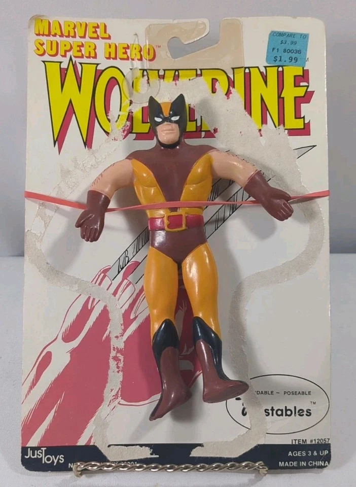 VINTAGE 1989 WOLVERINE & PUNISHER 6" BENDY PERFEITO ESTADO por Just Toys - Imagem 2 de 4