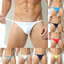 Men Sexy Thongs Briefs Low-rise G String Pouch T-back Underwear Bikini Panties