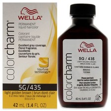 WELLA Color Charm Permanent Liquid Hair Color for Gray Coverage, 5G Light Gold