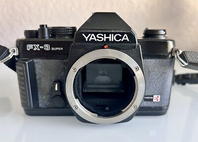 📸 VINTAGE YASHICA FX-3 Super SLR Camera Body Black As-Is Untested