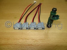 (4x) Toyota Fuel Injector Wiring Harness Connector Pigtails (Quick Disconnect)