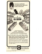 1968 CAL CUSTOM VALVE COVERS ~ ORIGINAL PRINT AD