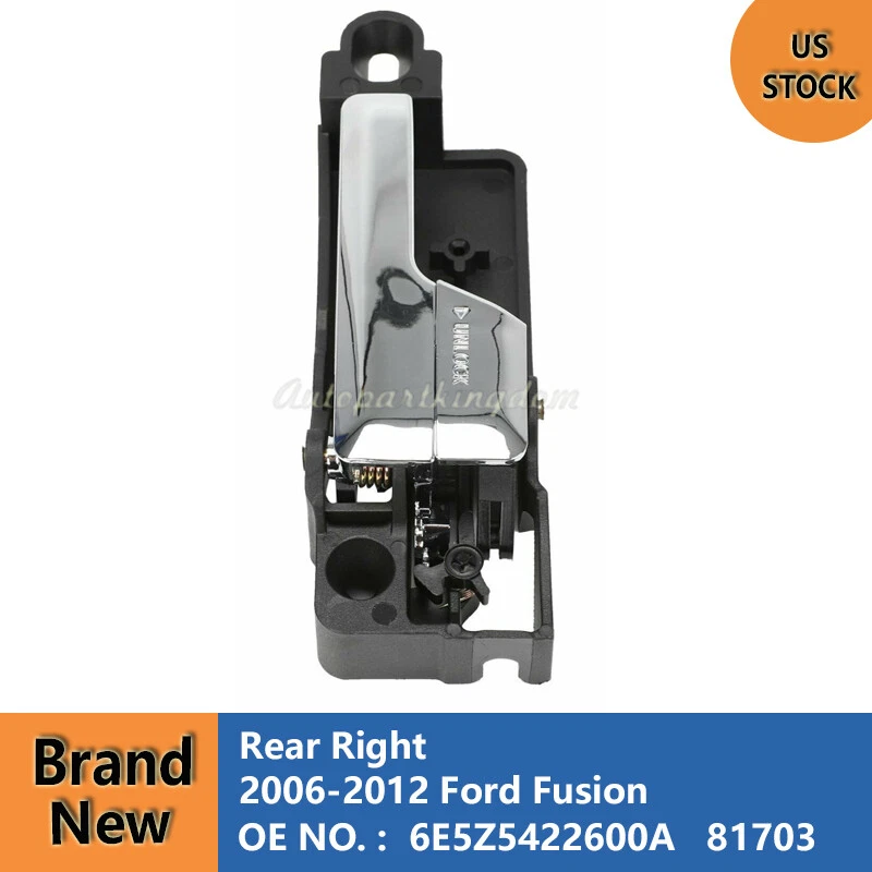 Rear Right Chrome Interior Door Handle Passenger Side for 2006-2012 Ford Fusion Foto 3 de 4