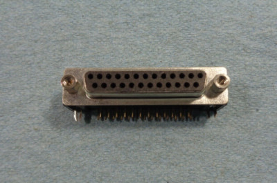 DB25 , 25 pin D-SUB Connector, RT Angle PCB Mount by Adam Tech DB25-PL-25