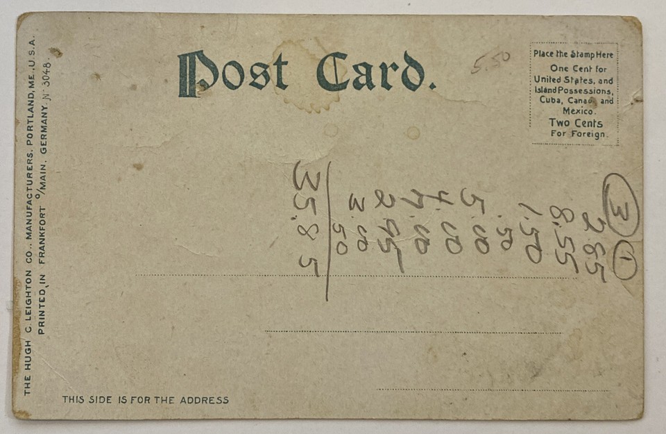 Vintage Postcard, View from Old Man's Head, Out The Notch, White