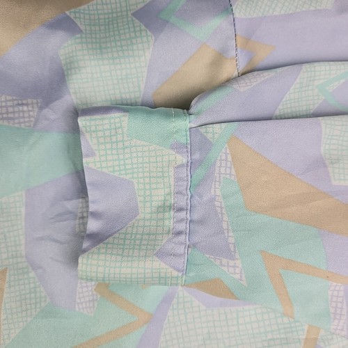 Solos by Koret Button Up Blouse Womens XL Multicolor Geometric Print Made in USA - Picture 14 of 17