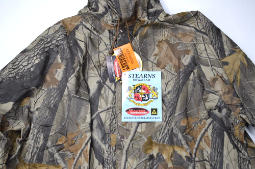 Stearns NWT Drywear Realtree Camo Fleece Lined Rain Jacket Coat Size XXL 2XL NEW - Picture 3 of 9