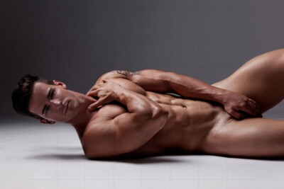 ALEJANDRO BUENO - Large 12'' x 8'' Muscled Bare Chested Modelling Photograph