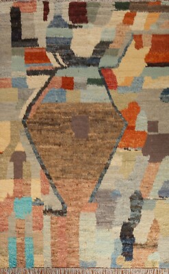Soft Plush Abstract Moroccan Handmade 7x10 Area Rug Wool Living Room Size Carpet