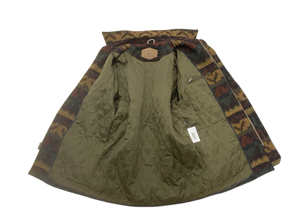 Vintage Woolrich Wool Leather Pads Thermolite Aztec Jacket Men’s Size Medium EUC - Image 3 of 4