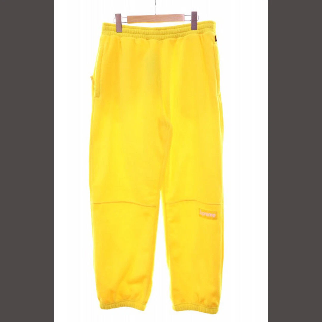 Supreme 23AW POLARTEC PANTALON S POLAR TECH PANTALON POLAIRE LOGO JAUNE A Occasion caf28ed4