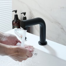 Bathroom Matte Black Automatic Sensor Free Hand Touchless Faucet Basin Mixer Tap