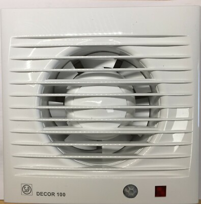 S&P Decor-100 CDZ Abluftventilator 13W, 230V, 40 dB, U/min: 2500, m3/h: 95