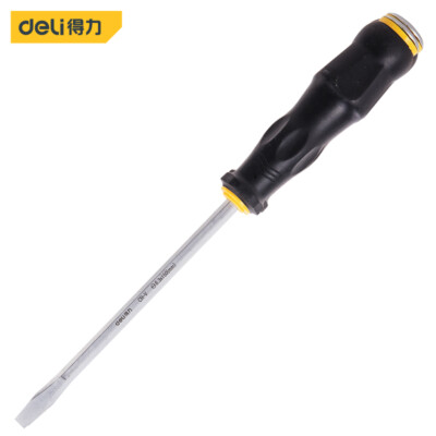 deli Slotted Screwdriver Through Center Opening Repair Non-slip Handle Tool