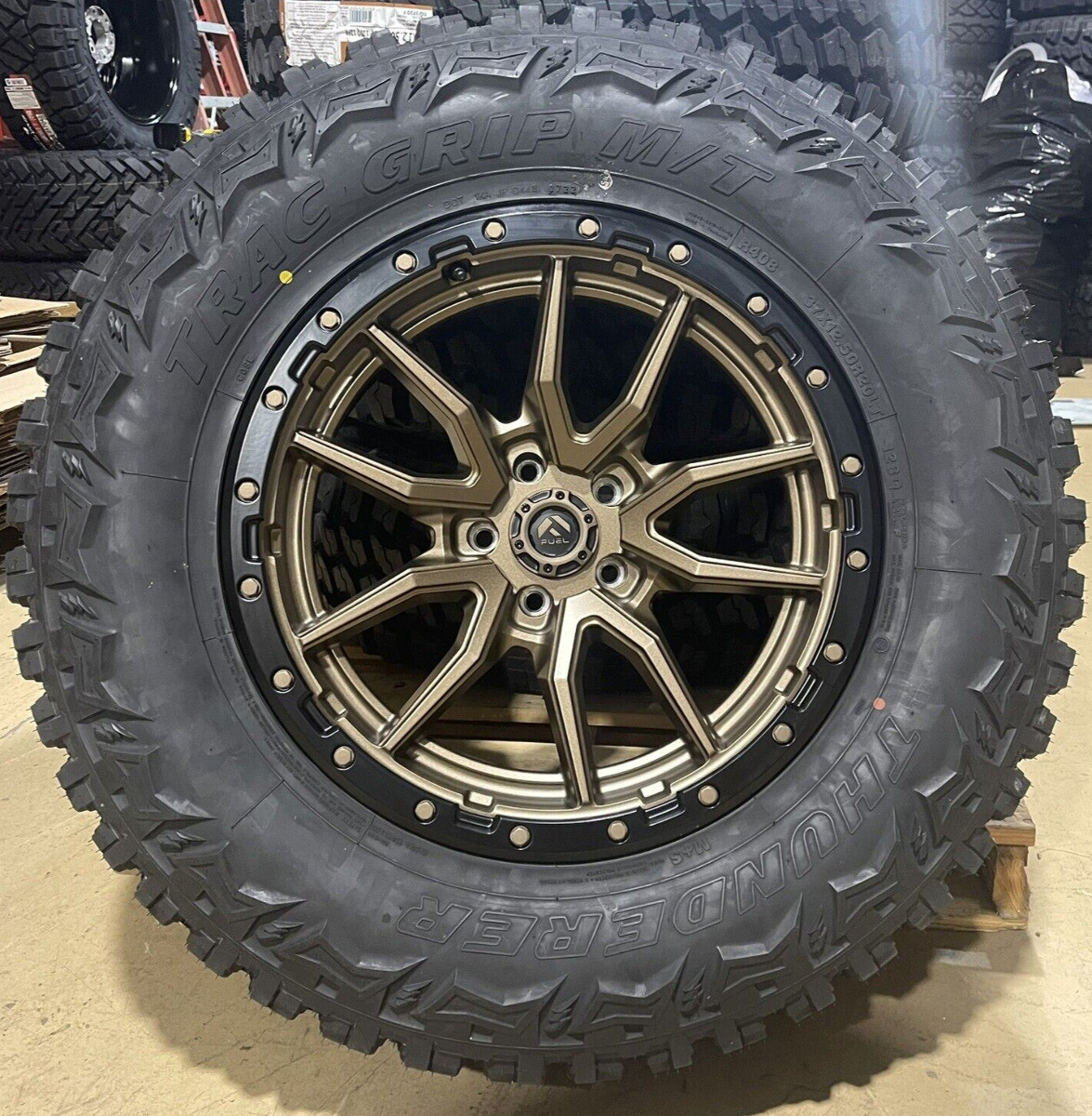 4) 20x9 Fuel D681 Rebel Bronze Wheels Rims 37