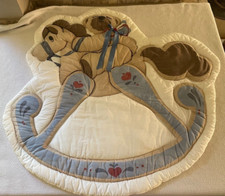 Daisy Kingdom Nursery Teddy Bear Rocking Horse Fabric Wall Hanging Finished