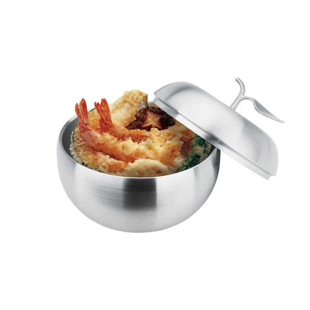 Exquisite SUS 316 Apple Shaped Double layer stainless steel bowl with lids
