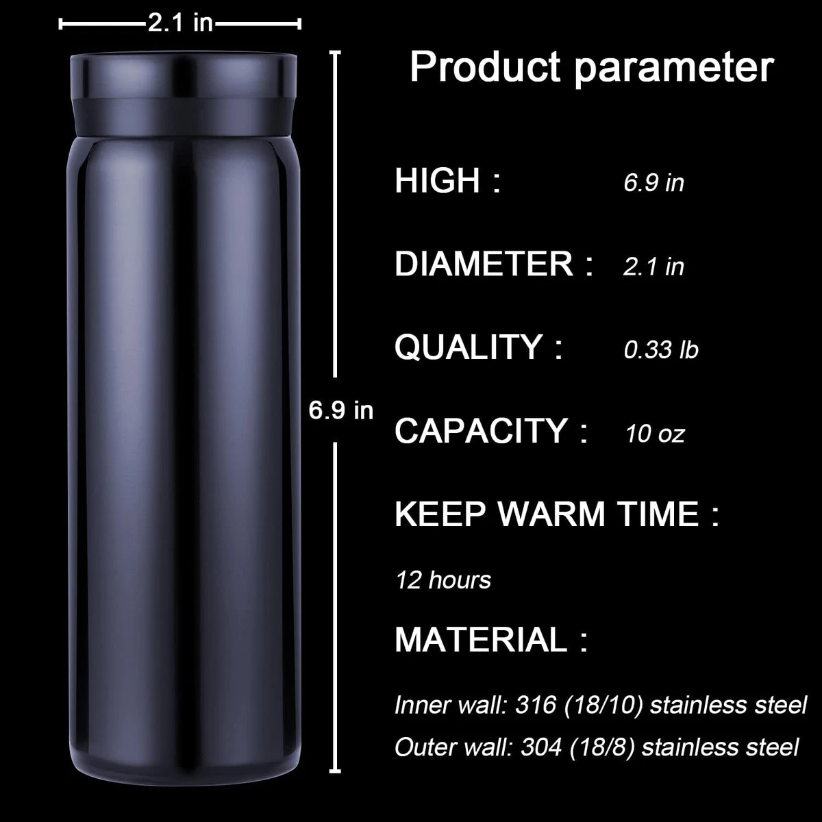 Small metal thermos sale flask