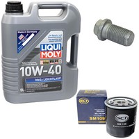 MotoröL Set 10W-40 5 Liter + ÖLfilter SM 109 + Schraube FüR Austin Mini Rover