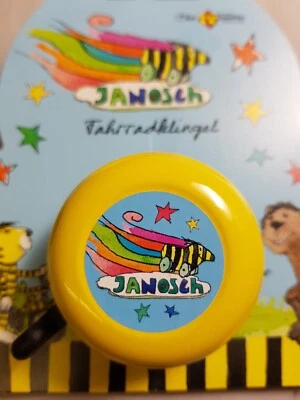 ♫♫ Bike Fashion Kinder Fahrradklingel / Glocke "Janosch, die Tiger-Ente", gelb♫♫
