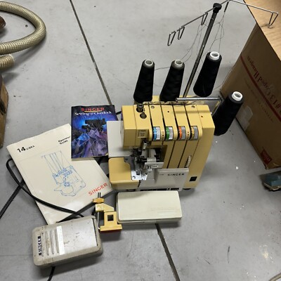 VTG Singer Ultralock 14U64A Serger Sewing Machine W/ Pedal