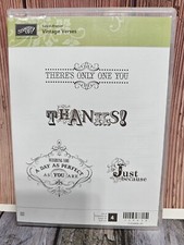 Stampin' Up VINTAGE VERSES Stamp Set Thanks Just Because You're perfect